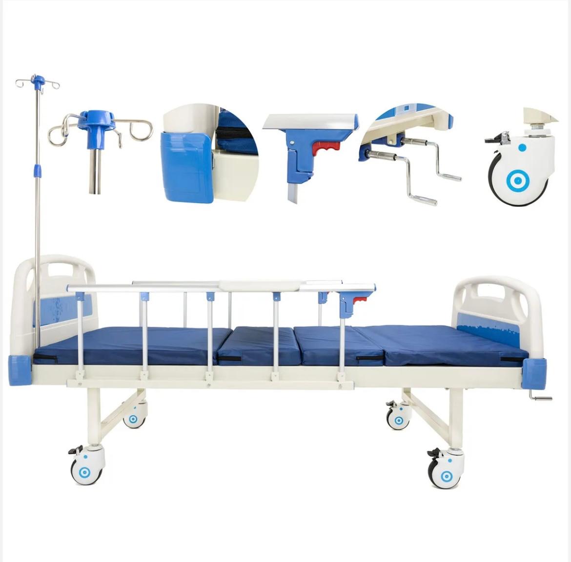 Cama Hospitalaria - Detalles Laterales